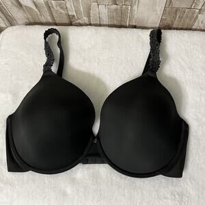NATORI 731080 Rose Dream Custom Coverage Underwire Contour Bra BLACK size 34DDD